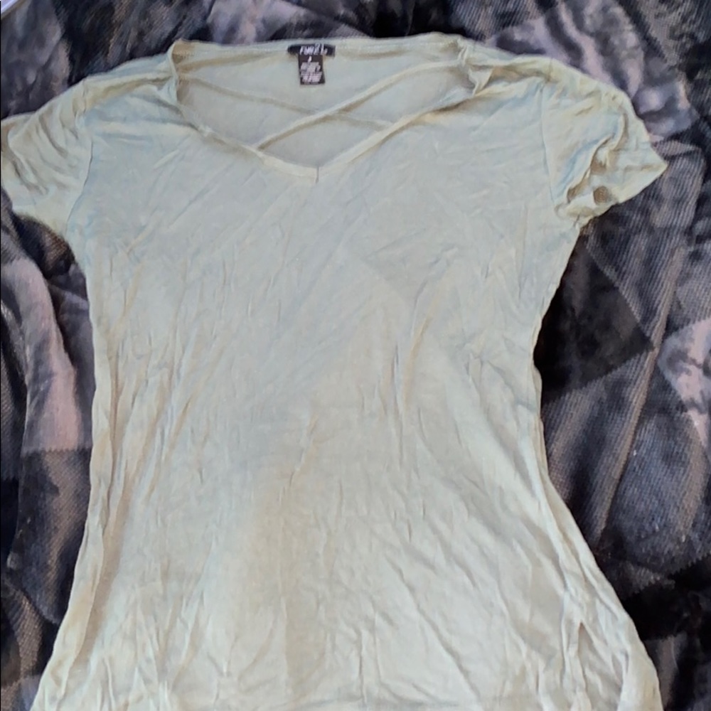 Dark Green Rue21 V-Neck Tee